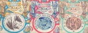 GRANDES AVENTURAS PORTUGUESAS. Publicação recomendada pelo S.N.I e pela M. P. 3 OBRAS: A Aventura de Mestre Afonso, por Rodrigues Matias. Ilusttrações de Júlio Gil.; O Rei do Barué Manuel António de Sousa, por Rodrigues Matias. Ilustrações de Júlio Gil; Em Demanda do Grão-Cataio, por João Carlos Beckert d'Assumpção. Ilustrações de Vitor Peon.